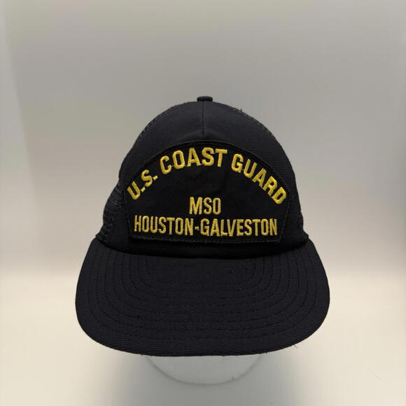 VINTAGE U.S. Coast Guard Hat Cap Snap Back Mesh Trucker Patch‎ Mens Made USA 90s - Picture 1 of 5